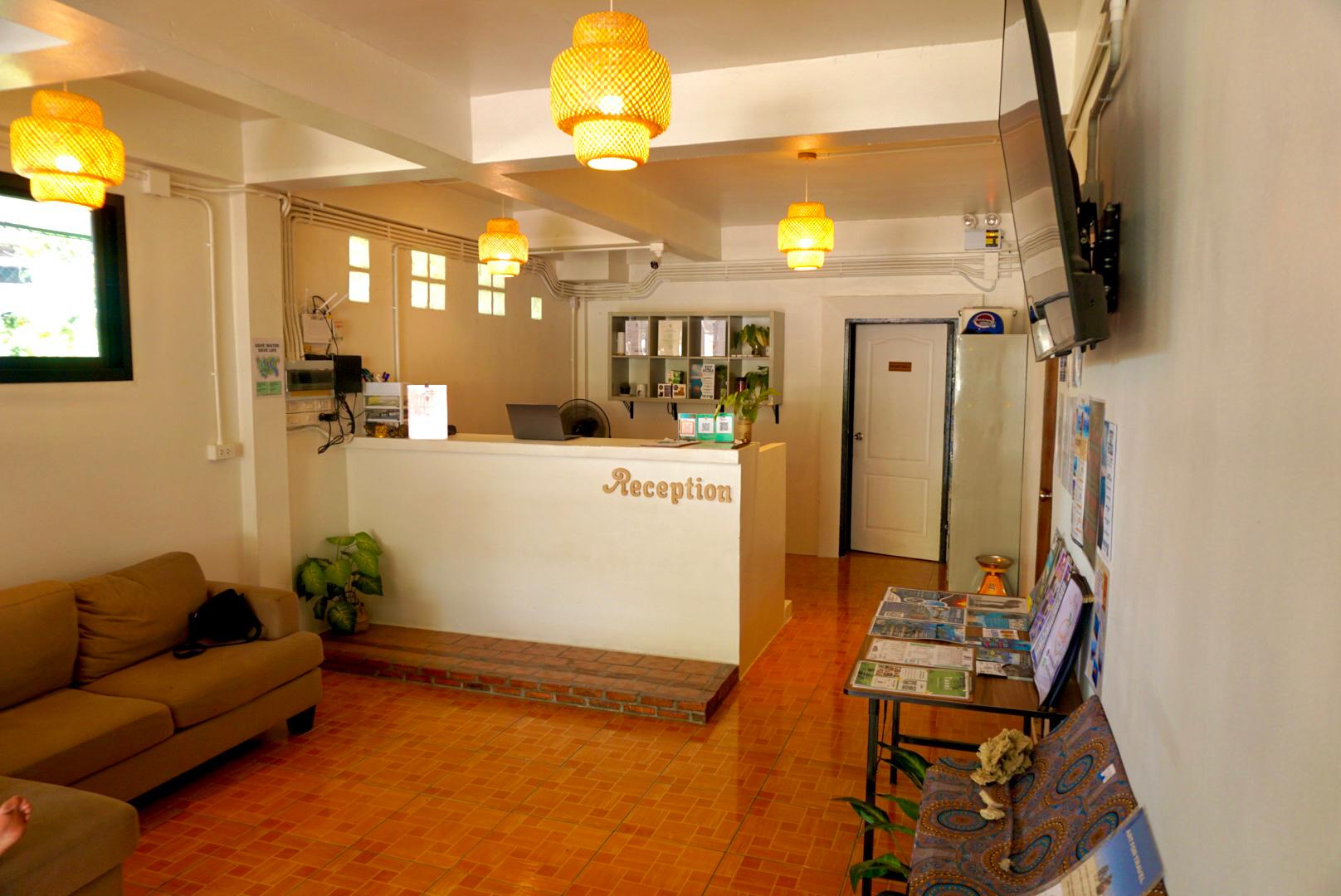 Reception area at Closca Hostel